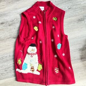 Breckenridge Red Knit Vest